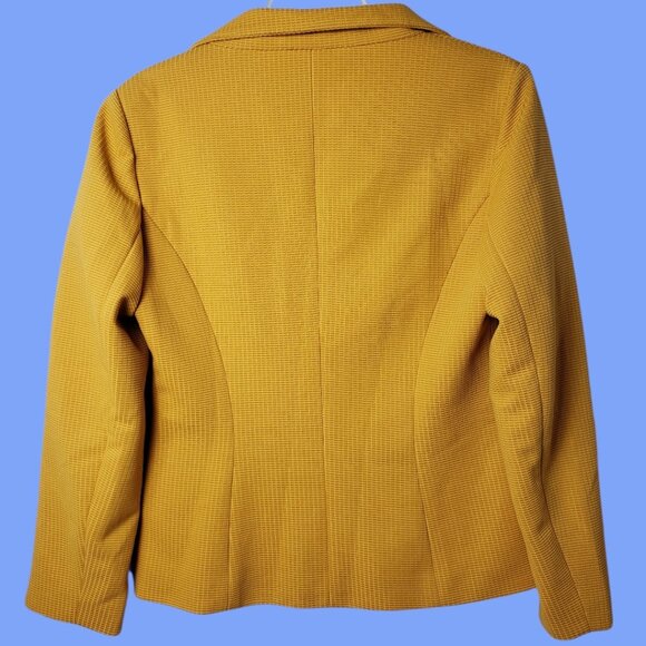 Uge Womens Textured Zip-Up Jacket With Pockets Yellow mustard Large - Picture 2 of 16
